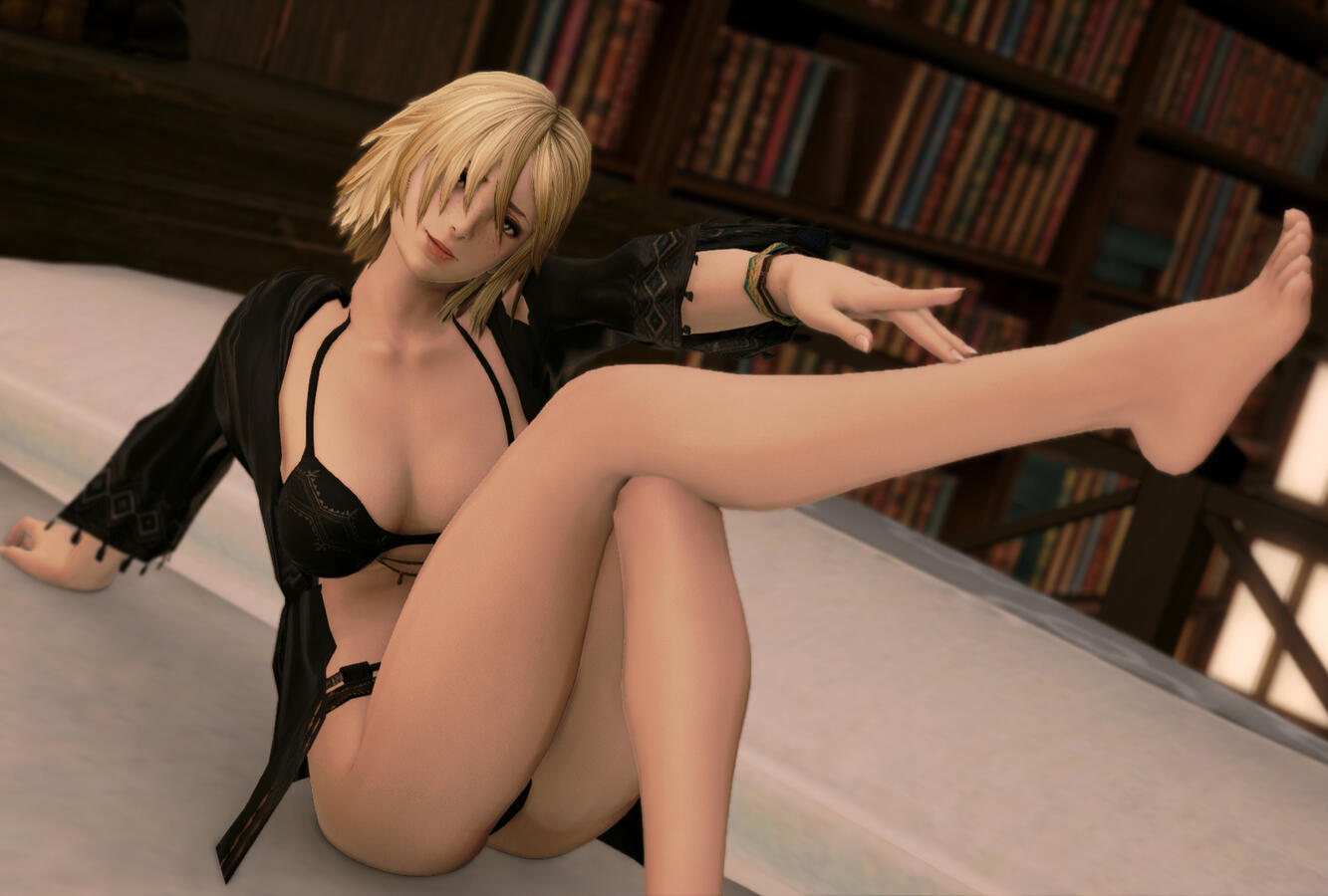 A pose, with leggy lift.